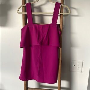 Pink Ruffled Sleeveless Camisole